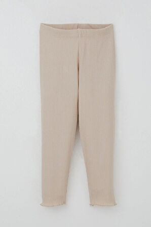 Breeze Kız Çocuk Taytlı Takım Simli Yazı Baskılı 1.5-5 Yaş, Bej