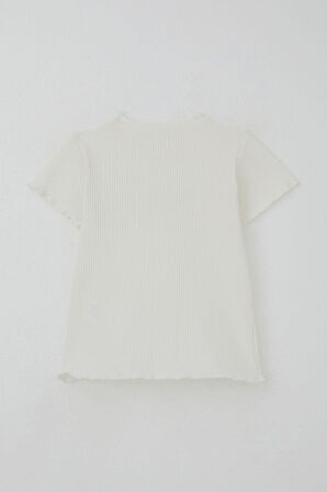 Breeze Kız Çocuk Taytlı Takım Simli Yazı Baskılı 1.5-5 Yaş, Ekru