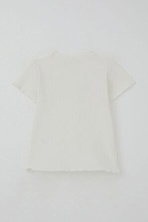 Breeze Kız Çocuk Taytlı Takım Simli Yazı Baskılı 1.5-5 Yaş, Ekru