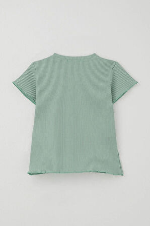 Breeze Kız Çocuk Taytlı Takım Simli Yazı Baskılı 1.5-5 Yaş, Mint Yeşili