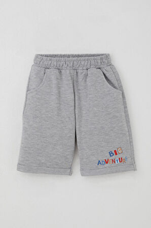 Breeze Erkek Bebek Şortlu Takım Sevimli Kaptan Ayıcık Baskılı Cep Detaylı 9 Ay-3 Yaş, Narçiçeği