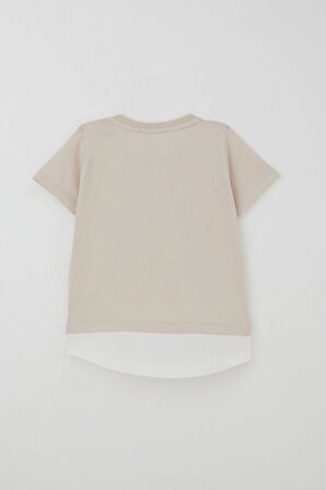 Breeze Erkek Bebek Şortlu Takım Sevimli Kaptan Ayıcık Baskılı Cep Detaylı 9 Ay-3 Yaş, Bej