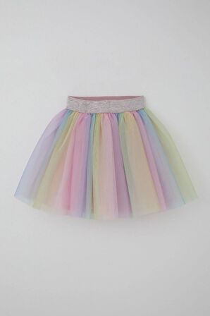 Breeze Kız Çocuk Tütü Etek Renkli Tüllü 5-10 Yaş, Karışık Renk