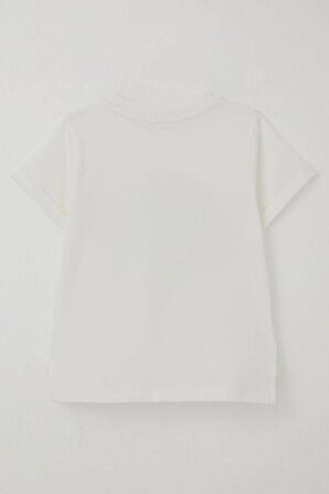 Breeze Erkek Çocuk Tişört Lig Yıldızı Dinozor Baskılı 2-6 Yaş, Ekru