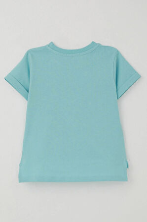 Breeze Erkek Çocuk Tişört Lig Yıldızı Dinozor Baskılı 2-6 Yaş, Açık Mavi