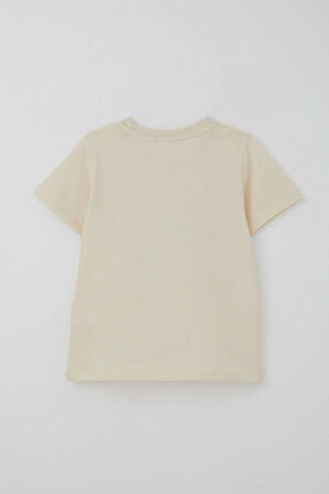 Breeze Erkek Çocuk Şortlu Takım Konsol Kralı Oyuncu Dinozor Baskılı 2-6 Yaş, Krem