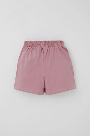 Breeze Kız Çocuk Şort Etek Fiyonk Aksesuarlı Fırfırlı 6-10 Yaş, Gülkurusu