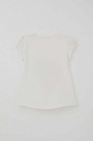 Breeze Kız Çocuk Kapri Taytlı Takım Çiçekli Kız Baskılı 1.5-5 Yaş, Ekru