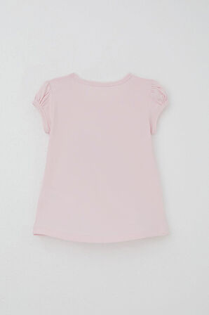 Breeze Kız Çocuk Kapri Taytlı Takım Çiçekli Kız Baskılı 1.5-5 Yaş, Pembe