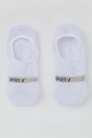 Katamino Erkek Çocuk Babet Çorap Sport Yazı Baskılı 7-14 Yaş, Beyaz