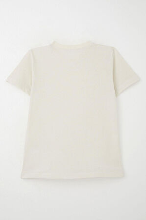 Breeze Erkek Çocuk Tişört Basic 4-14 Yaş, Ekru