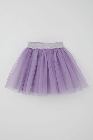 Breeze Kız Çocuk Tütü Etek Beli Sim Detaylı Lastikli 5-10 Yaş, Lila