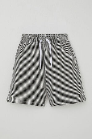 Breeze Erkek Çocuk Şortlu Takım Sıfır Kollu Yazı Baskılı Bağcık Aksesuarlı 8-14 Yaş, Beyaz