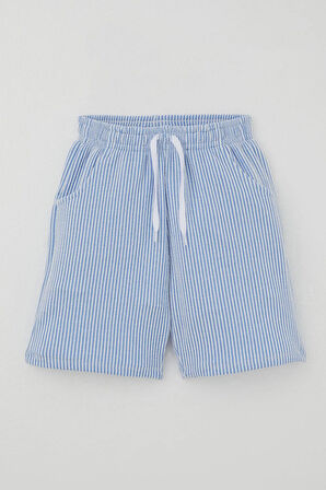 Breeze Erkek Çocuk Şortlu Takım Sıfır Kollu Yazı Baskılı Bağcık Aksesuarlı 8-14 Yaş, Beyaz