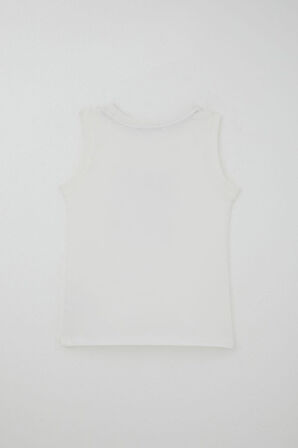 Breeze Erkek Çocuk Şortlu Takım Sıfır Kollu Yazı Baskılı Bağcık Aksesuarlı 8-14 Yaş, Beyaz