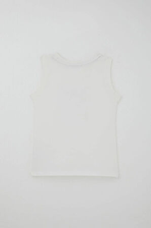 Breeze Erkek Çocuk Şortlu Takım Sıfır Kollu Yazı Baskılı Bağcık Aksesuarlı 8-14 Yaş, Beyaz