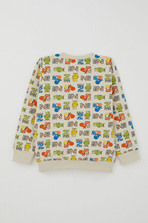 Breeze Erkek Çocuk Eşofman Takımı Zebra Mecarası 1.5-5 Yaş, Krem