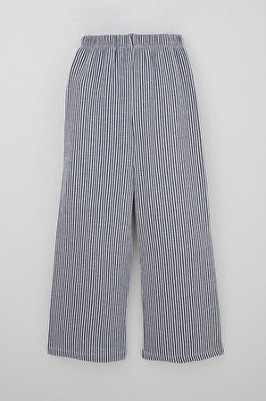 Breeze Kız Çocuk Pantolon Çizgili Bağcık Aksesuarlı Beli Lastik Detaylı 8-14 Yaş, Karışık Renk