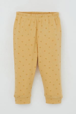 Breeze Erkek Bebek Pijama Takımı Omuzdan Patlı Mini Geometrik Şekiller 4 Ay-1 Yaş, Hardal Sarı