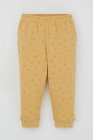 Breeze Erkek Bebek Pijama Takımı Mini Geometrik Şekiller 4 Ay-1 Yaş, Hardal Sarı