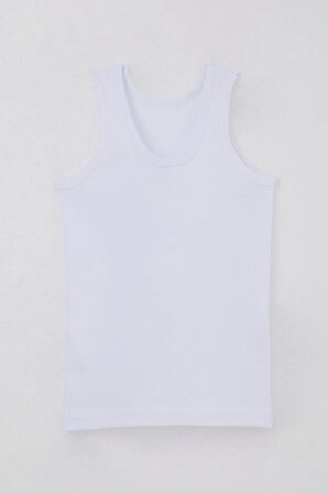 Breeze Erkek Çocuk Atlet Geniş Askılı Basic 5-13 Yaş, Beyaz