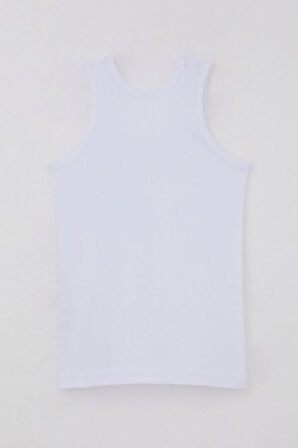 Breeze Erkek Çocuk Atlet Geniş Askılı Basic 5-13 Yaş, Beyaz