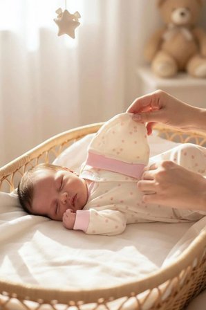 Breeze Kız Bebek Tulum Çiçek Desenli 0-6 Ay, Krem
