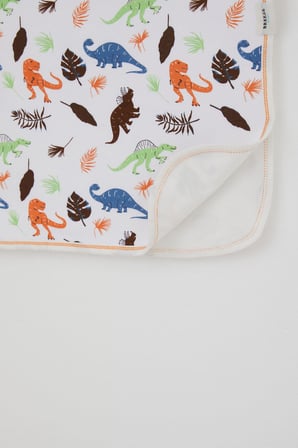 Breeze Yenidoğan Bebek Battaniyesi Dinozor Krallığı Standart, Beyaz