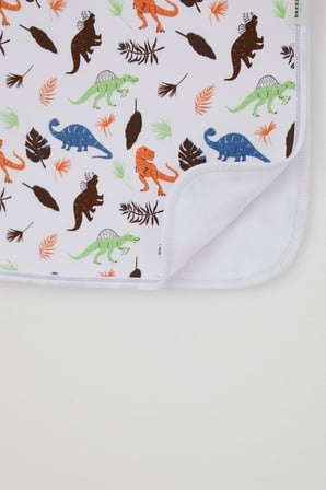 Breeze Yenidoğan Bebek Battaniyesi Dinozor Krallığı Standart, Beyaz