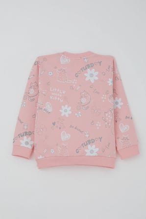 Breeze Kız Çocuk Eşofman Takımı Pati Masalı Pantolonu Fiyonk Detaylı 1-4 Yaş, Pembe