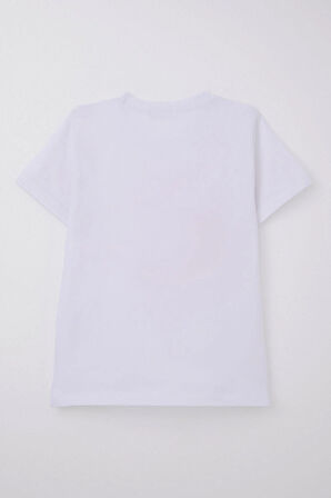 Breeze Erkek Çocuk Tişört Türk Bayraklı 4-14 Yaş, Beyaz