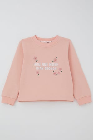 Donino Kız Çocuk Eşofman Takımı Çiçek Desenli Yelekli 2-5 Yaş, Pembe