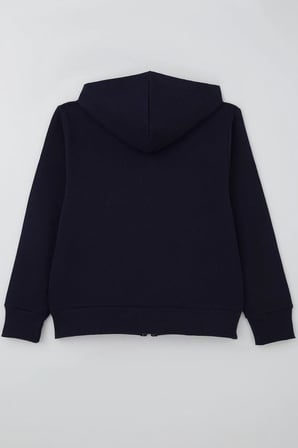 Breeze Erkek Çocuk Hırka Basic Kapüşonlu Fermuarlı 6-10 Yaş, Lacivert
