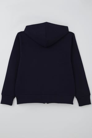 Breeze Erkek Çocuk Hırka Basic Kapüşonlu Fermuarlı 6-10 Yaş, Lacivert