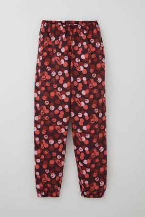 Breeze Kız Çocuk Pijama Takımı Neşeli Benekler Desenli 9-12 Yaş, Mürdüm