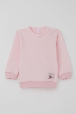 Breeze Kız Bebek Pijama Takımı Omuzdan Patlı Sevimli Minik Tavşancık Armalı 4 Ay-1 Yaş, Pembe