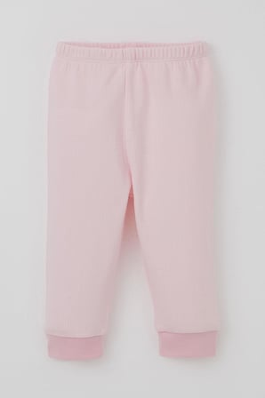 Breeze Kız Bebek Pijama Takımı Omuzdan Patlı Sevimli Minik Tavşancık Armalı 4 Ay-1 Yaş, Pembe
