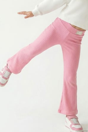 Breeze Kız Çocuk Tayt Bel Kısmı Arma Aksesuar Detaylı 3-7 Yaş, Pembe