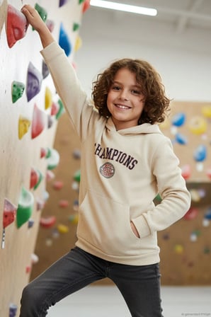 Breeze Erkek Çocuk Sweatshirt Yazı Baskılı Kapüşonlu 4-8 Yaş, Krem