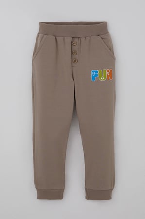 Breeze Erkek Çocuk Eşofman Takımı Eğlence Temalı Zebra Macerası 1.5-5 Yaş, Taş