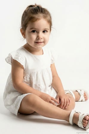 Breeze Kız Bebek Zıbın Elbise Çiçek Nakışlı 6 Ay-2 Yaş, Ekru