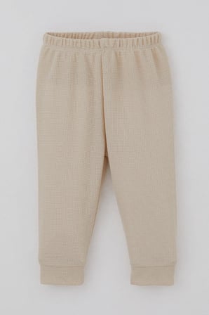 Breeze Erkek Bebek Pijama Takımı Omuzdan Patlı Sevimli Uykucu Yıldız Armalı 4 Ay-1 Yaş, Krem