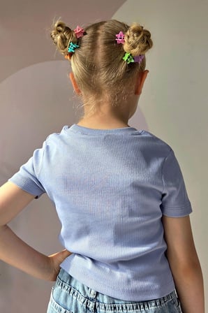 Breeze Kız Çocuk Crop Tişört Fiyonk Arma Detaylı 7-12 Yaş, Açık Lila