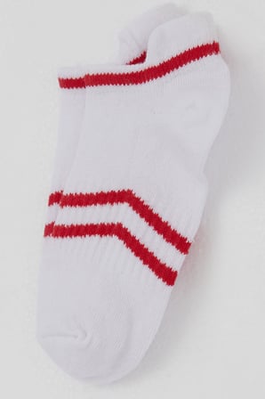 Defne Baby Erkek Çocuk Spor Patik Çorap Çizgi Detaylı 5-12 Yaş, Beyaz