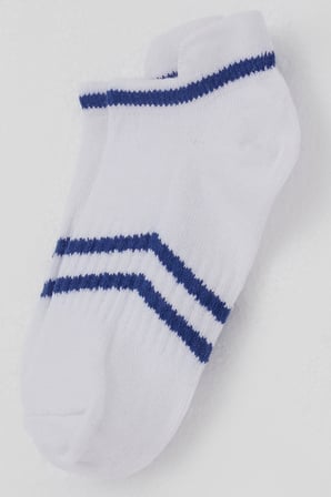 Defne Baby Erkek Çocuk Spor Patik Çorap Çizgi Detaylı 5-12 Yaş, Beyaz