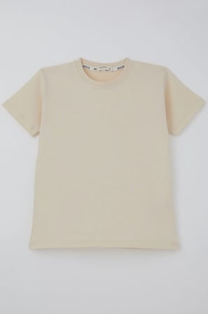 Breeze Erkek Çocuk Tişört Basic 4-8 Yaş, Krem