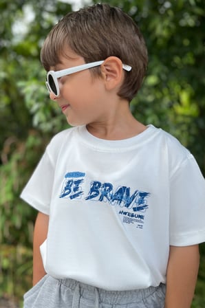 Breeze Erkek Çocuk Tişört Grafiti Baskılı 2-6 Yaş, Ekru