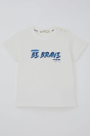 Breeze Erkek Çocuk Tişört Grafiti Baskılı 2-6 Yaş, Ekru