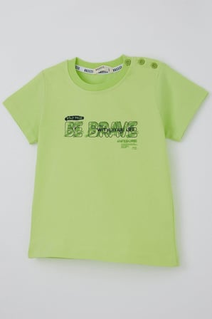 Breeze Erkek Çocuk Tişört Grafiti Baskılı 2-6 Yaş, Fıstık Yeşili