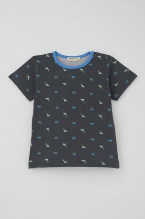 Breeze Erkek Bebek Şortlu Pijama Takım Renkli Dinozor Desenli 9 Ay-3 Yaş, Antrasit